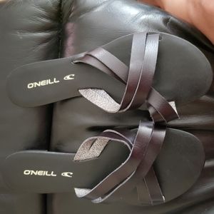 O'neill Black Slides Sandals sz 7